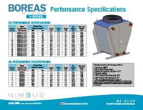 BOREAS® V-Series Dry Cooling Systems Performance Specifications
